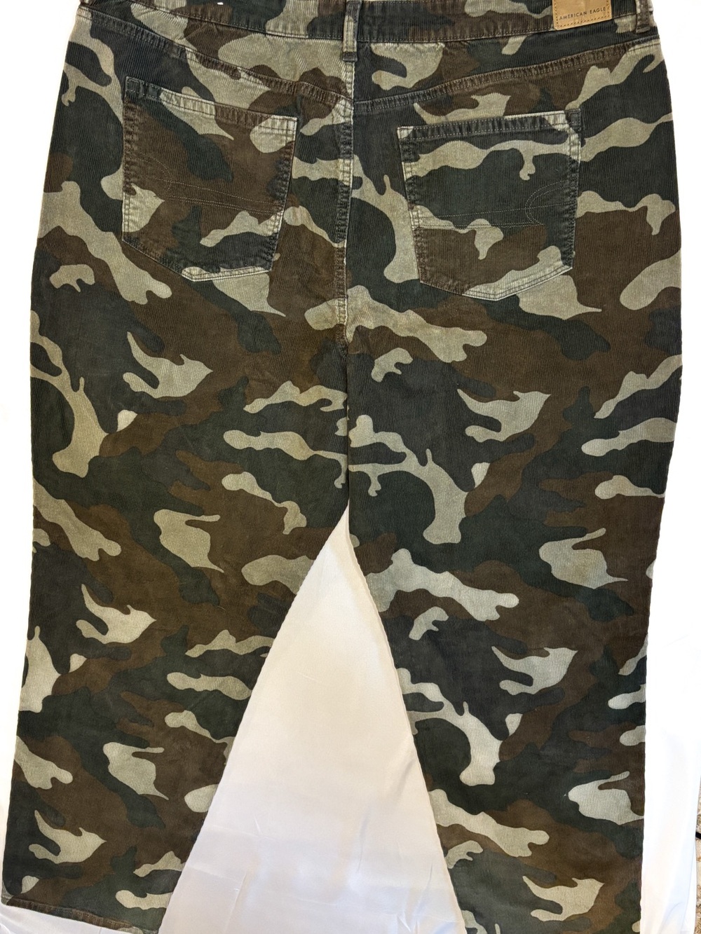 American Eagle Outfitters Women's Corduroy Camo Pants - Green, Brown, Tan - Picture 5 of 6